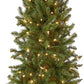 National Tree Company Artificial Pre-Lit Slim Christmas Tree, Green, Kingswood Fir, White Lights, Includes Stand, 4.5 Feet