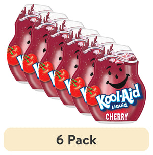 (6 pack) Kool-Aid Liquid Cherry Artificially Flavored Soft Drink Mix, 1.62 fl oz Bottle