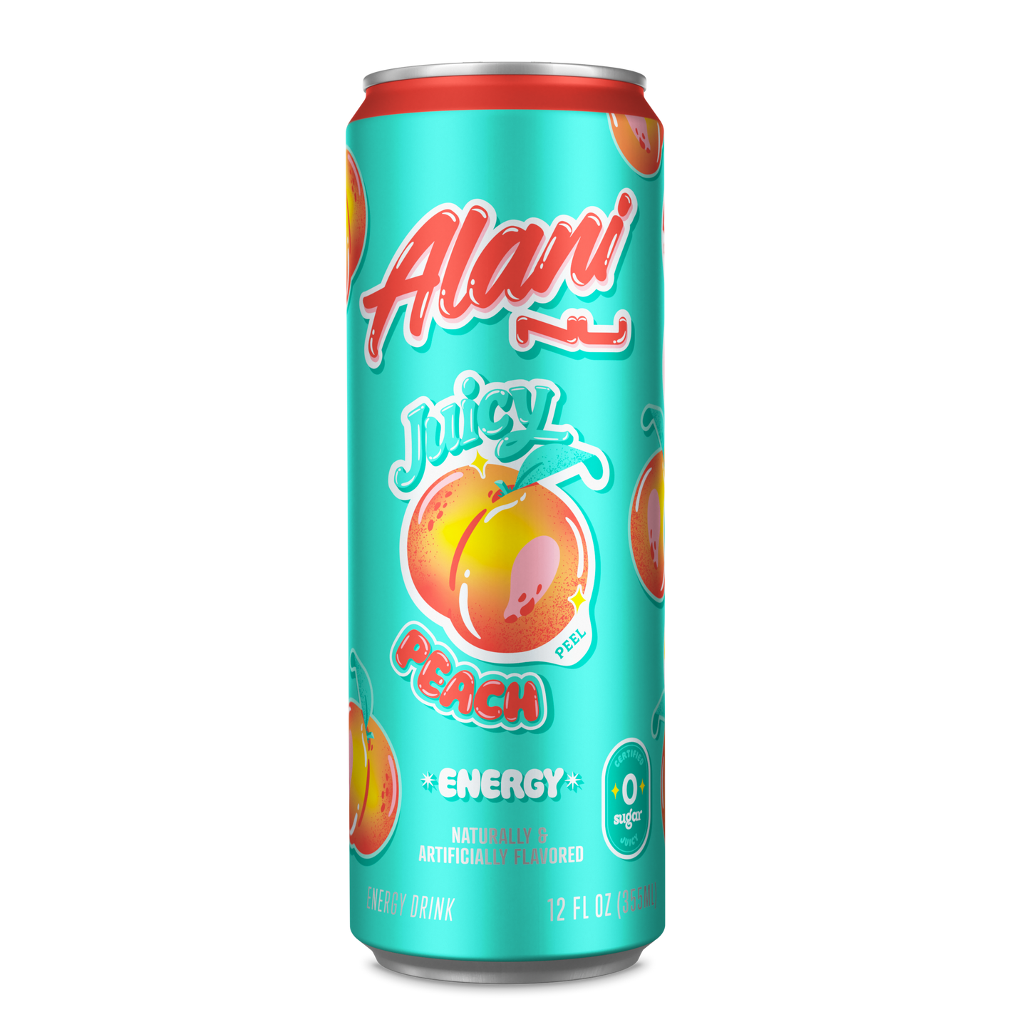 Alani Nu Energy Drink - Juicy Peach - 12oz Cans (Single Cans)