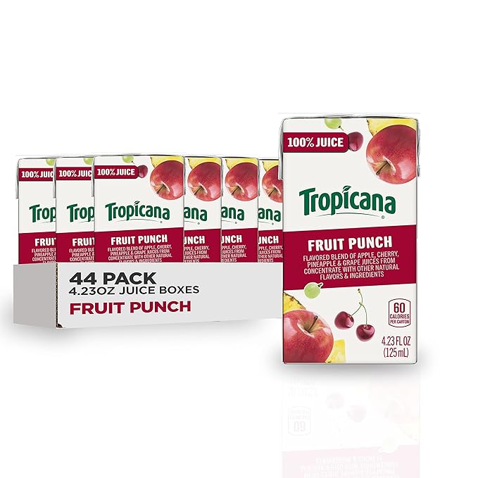 Tropicana Fruit Punch Juice Box, 44-pack, 4.23 oz.