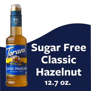 "Torani Sugar Free Hazelnut Syrup: Coffeehouse Classic"