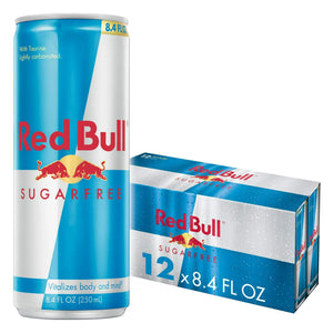 Red Bull Sugar Free Energy Drink, 8.4 fl oz, Pack of 12 Cans