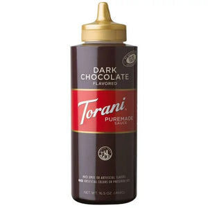 "Torani Puremade Dark Chocolate Sauce: Coffeehouse Essential"