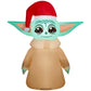 Airblown Inflatables Christmas Stylized Grogu with Santa hat Star Wars