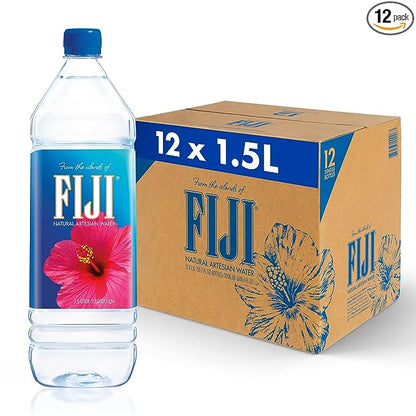 FIJI Natural Artesian Bottled Water 1.5 Liters / 50.7 Fl Ounce (Pack of 12)