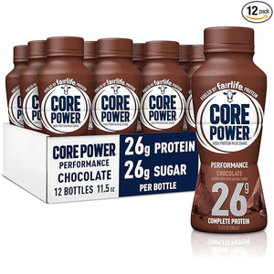Fairlife Core Power 26g Protein Milk Shakes, Ready To Drink for Workout Recovery, No Artificial Sweeteners, Chocolate, 11.5 Fl Oz (Pack of 12)