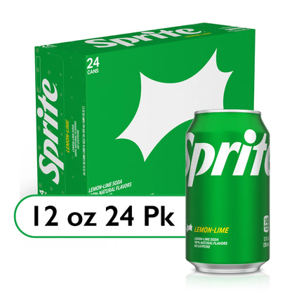 Sprite Lemon Lime Soda Pop, 12 fl oz, 12 Pack Cans