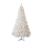 Holiday Time 6.5ft White Pre-Lit Madison Pine Christmas Tree with Clear Lights