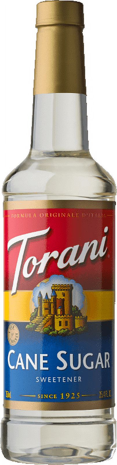 Torani Cane Sugar Sweetener Syrup, Coffee Flavoring, Drink Mix, 750ml