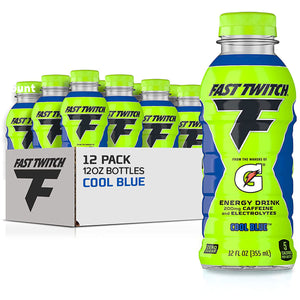 Gatorade Fast Twitch Cool Blue flavored Energy Drink, 12 oz, 12 Pack
