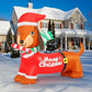 GOOSH 5 FT Christmas Inflatables Dog Outdoor Decorations Dachshund Dog Blow Up Yard Christmas with Built-in LEDs for Holiday Party Garden Lawn Decor