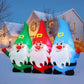 GOOSH 7.5 FT Christmas Inflatable Gnomes Outdoor Decoration Blow Up Yard Three Midgets Holding Hands with Built-in LEDs for Indoor Party Garden Lawn Decor