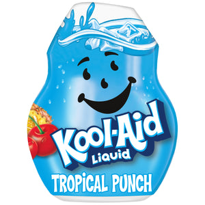 (6 pack) Kool-Aid Liquid Tropical Punch Naturally Flavored Soft Drink Mix, 1.62 fl oz Bottle