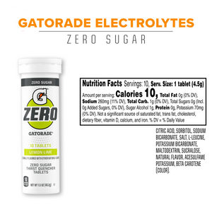 Gatorade Zero Tablets, Lemon Lime, 80 Count