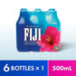 FIJI Natural Artesian Bottled Water 500 mL / 16.9 Fl Ounce (Pack of 6) - 100% Recycled Plastic