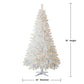 Holiday Time 6.5ft White Pre-Lit Madison Pine Christmas Tree with Clear Lights