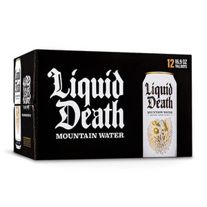Liquid Death Still Mountain Water, 16.9 oz Tallboys (12-Pack)