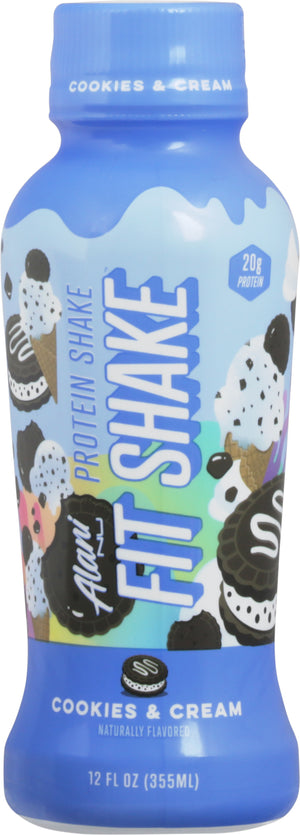 Alani Nu, Fit Shake, Protein Shake, Cookies and Cream, 20 Grams, 12 Oz