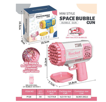 "Rocket 69 Bubble Gun: Automatic Bubbles Blower Toy"