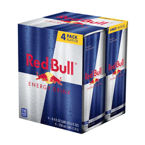 Red Bull Energy Drink, 8.4 fl oz, Pack of 4 Cans