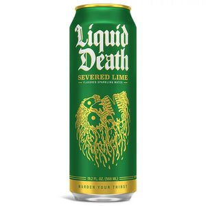 Liquid Death Sparkling Water, Severed Lime, 19.2 oz King Size Cans (8-Pack)