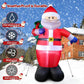 8 FT Christmas Inflatable Santa Claus Outdoor Decorations, Blow up Santa Claus with Gift Bag, Giant Santa Carrying Present Sack, Xmas Decor for Yard Garden Lawn, Built-in LED Lights, IP44 Waterproof