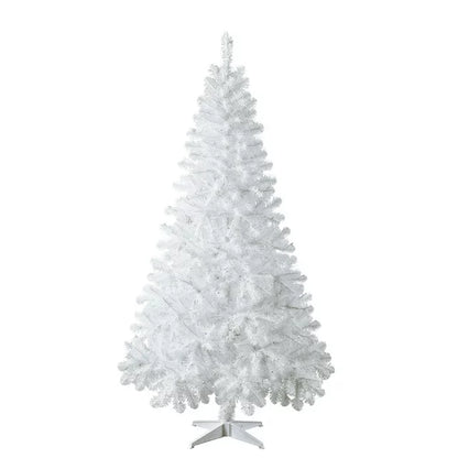 Holiday Time 6.5ft White Pre-Lit Madison Pine Christmas Tree with Clear Lights