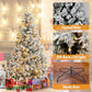 HONGGE 6ft Pre-Lit Holiday Christmas Tree w/ Snow Flocked Branches, 250 Warm White Lights