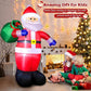 8 FT Christmas Inflatable Santa Claus Outdoor Decorations, Blow up Santa Claus with Gift Bag, Giant Santa Carrying Present Sack, Xmas Decor for Yard Garden Lawn, Built-in LED Lights, IP44 Waterproof