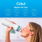 Cirkul 22oz White Stainless Steel Water Bottle Starter Kit with Blue Lid and 2 Flavor Cartridges (Fruit Punch & Mixed Berry)