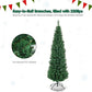 Giantex 5FT Pencil Christmas Tree, Premium Hinged Pine, Metal Legs