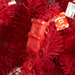 Holiday Time 6.5ft Red Flocked Pine Christmas Tree with 200 Clear Lights