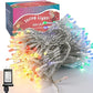 LJLNION 300 LED Christmas String Lights: 98.5F, 8 Modes, Plug-in, Waterproof (Multicolor)