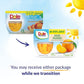 Dole Fruit Bowls Diced Peaches in 100% Juice Snacks, 4oz 12 Total Cups, Gluten & Dairy Free, Bulk Lunch Snacks for Kids & Adults