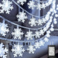 100 LED Christmas Snowflake Lights, 32ft Snowflake Fairy String Lights Indoor, 8 Modes Plug in Christmas String Lights, Waterproof Xmas Light for Christmas Decorations, Xmas Tree, New Year(White)