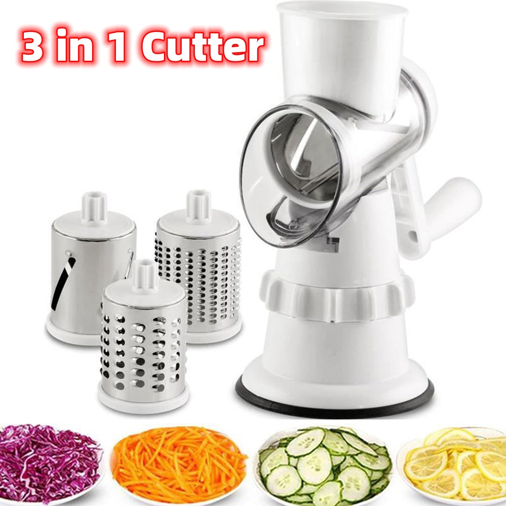 "Versatile 3-in-1 Vegetable Slicer: Essential Kitchen Gadget"