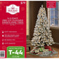 6.5 ft Pre-Lit Flocked Frisco Pine Artificial Christmas Tree, 250 Clear Lights, Green, by Holiday Time