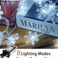 100 LED Christmas Snowflake Lights, 32ft Snowflake Fairy String Lights Indoor, 8 Modes Plug in Christmas String Lights, Waterproof Xmas Light for Christmas Decorations, Xmas Tree, New Year(White)