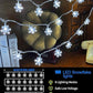 100 LED Christmas Snowflake Lights, 32ft Snowflake Fairy String Lights Indoor, 8 Modes Plug in Christmas String Lights, Waterproof Xmas Light for Christmas Decorations, Xmas Tree, New Year(White)