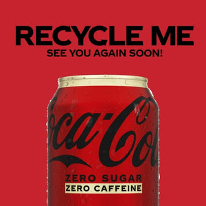 Coca-Cola Zero Sugar, Caffeine Free Soda Pop, 12 fl oz, 12 Pack Cans