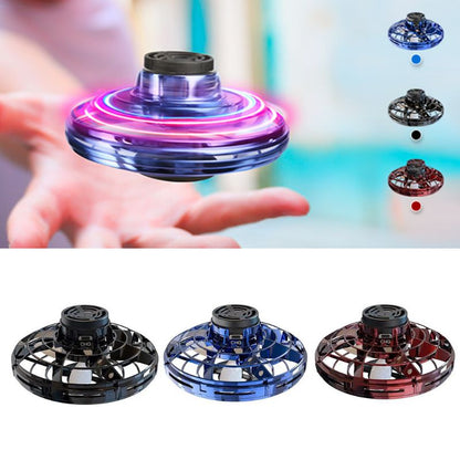 "Interactive LED UFO Spinner: Mini Drone Toy"