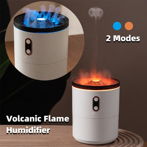 "Volcanic Flame Aroma Diffuser: USB Night Light Humidifier"
