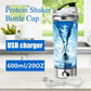 "USB Electric Protein Shake Blender: Portable Fitness Shaker Cup"