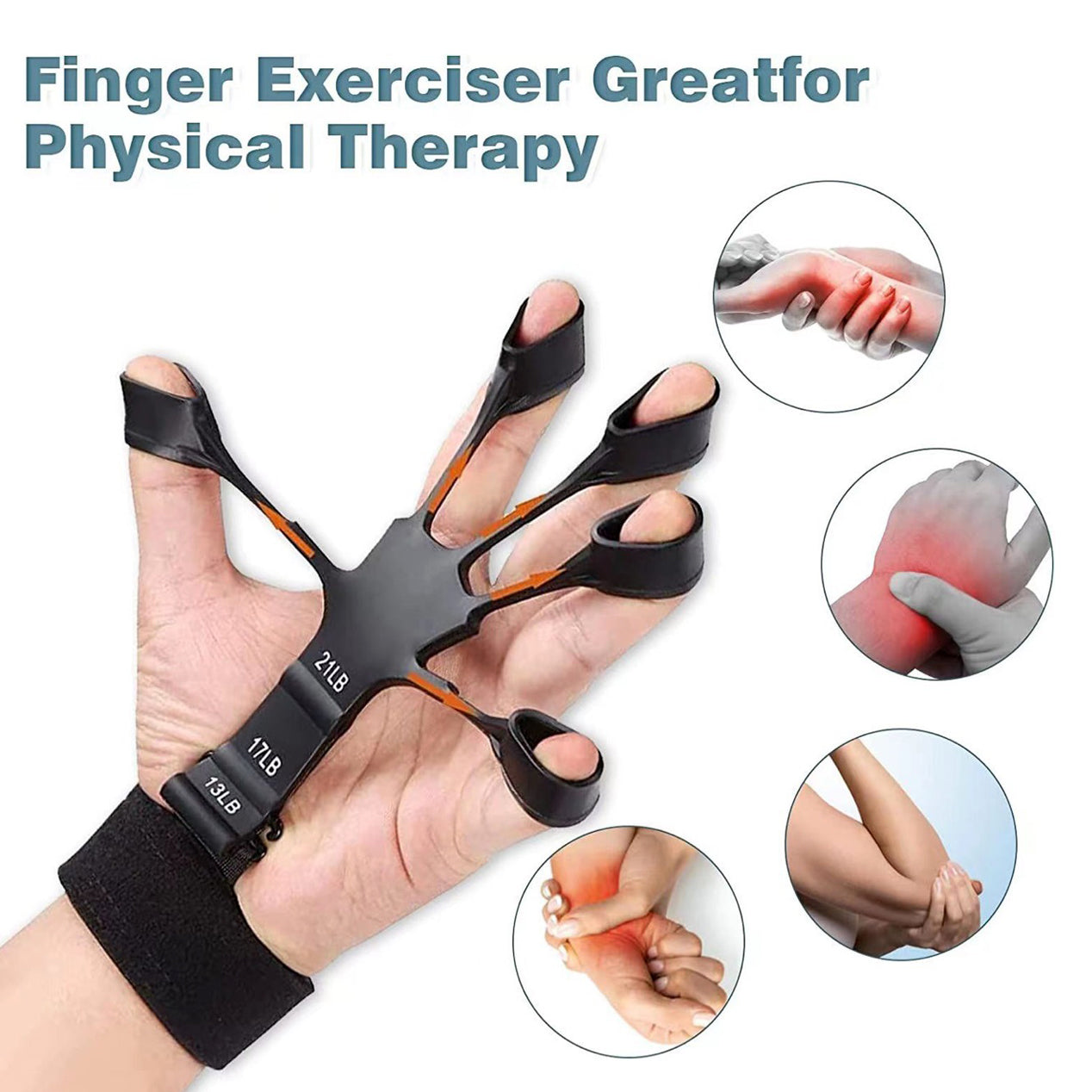 "Finger Strength Trainer: Silicone Grip Stretcher"