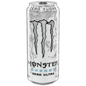 (12 Cans) Monster Zero Ultra, Sugar Free Energy Drink, 16 fl oz